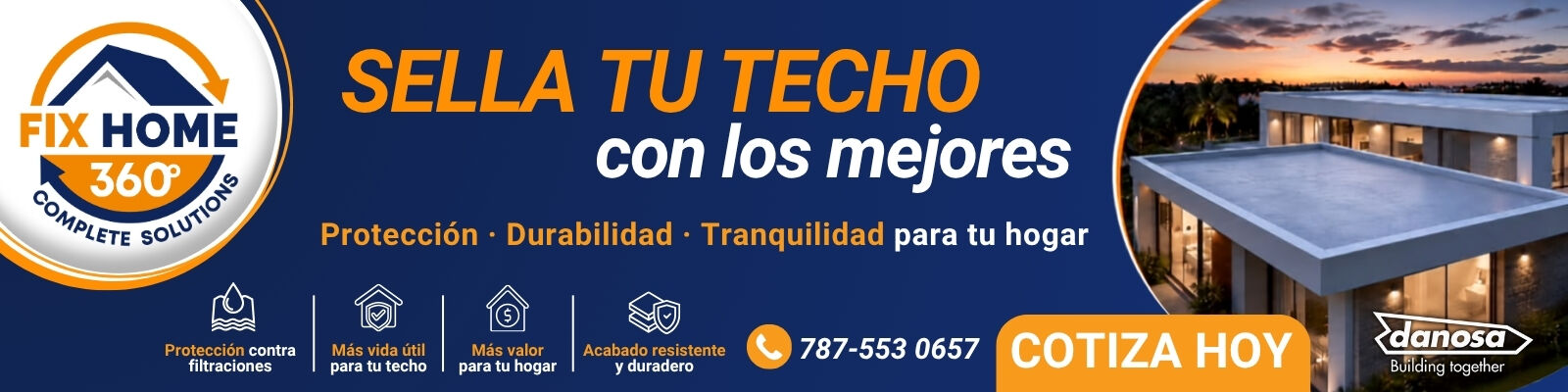 Sella tu techo con los mejores. Protección, durabilidad y tranquilidad para tu hogar. Protección contra filtraciones, más vida útil y más valor. Cotiza hoy al 787-553-0657.